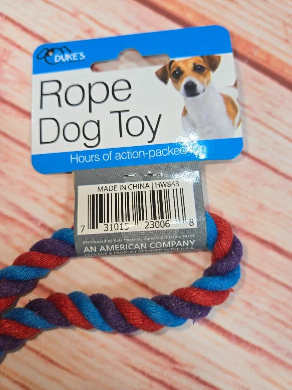Dukes Pet Products Cotton Knotted Dog Pull Rope Toy 2-Pack